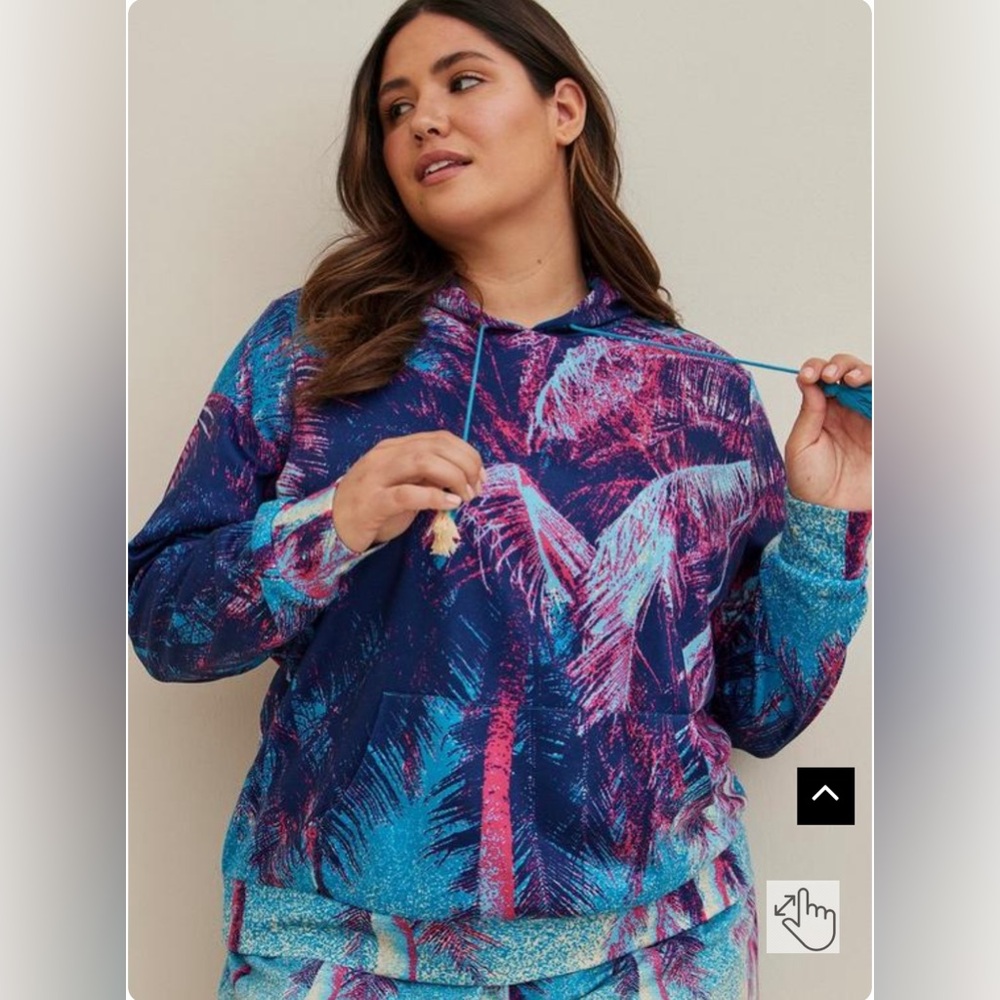 Torrid Hoodie Cover-Up - Lightweight‎ Fleece Palm